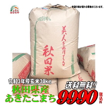 令和３年産 秋田県産あきたこまち ３０ｋｇ 玄米 うまい米 米専門 みのりや ポイント消化 送料無料_画像1