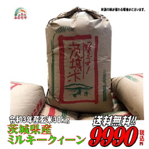 送料無料 令和３年産　 茨城県産ミルキークイーン30kg　 　うまい米　米専門　みのりや_画像1