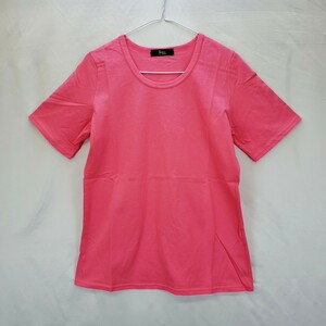 ap2888 △ 新品 ▲ Tシャツ １０L ピンク トップス プルオーバー 綿100％ ラウンドネック 半袖 薄手 吸湿 伸縮性 男女兼用 シンプル 通気性
