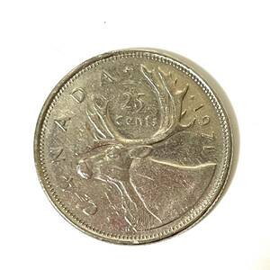 硬貨 CANADA 25cents 1971 カナダ 25セント アンティークコイン k225183