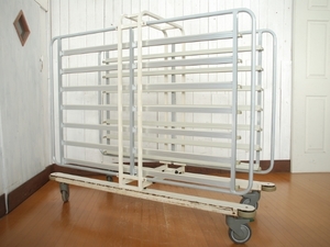 【病院医療関係用具/ERECTA/エレクター/アルミ製給食配膳車/配膳カート /7段/132×149×54】福祉介護施設学校