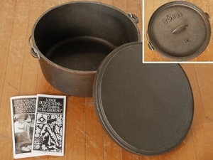 【アウトドア用品/LODGE/DUTCH OVENS/ロッジ/ダッチオーブン/12インチ/MAED IN USA】キャンプ野外キッチン調理