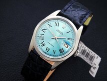 ロレックス 6694 オイスターデイト プレシジョン Sky Blue Roman Dial メンズ 手巻き( 極美品、OH済み ) / 34mm_画像3