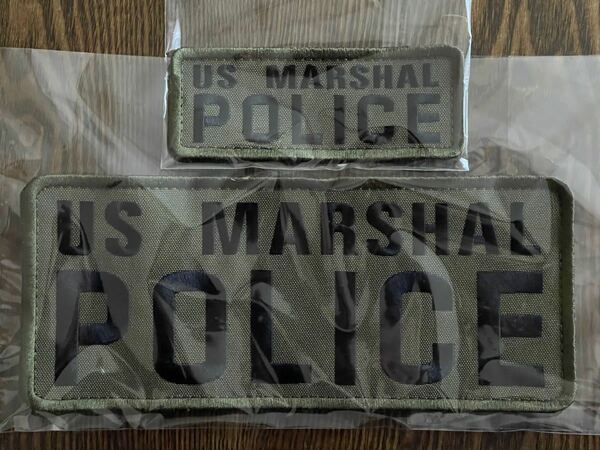 US MARSHAL 連邦保安官　パッチＳＥＴ　ベルクロタイプ　刺繍
