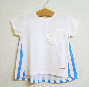 ★新品100cm★chini piko 後デザイン半袖Tシャツ (オフホワイト) チニピコ