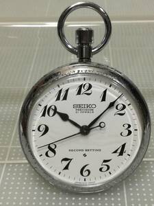 現状渡し セイコー２１石 手巻き 懐中時計 セコンドセッティング Vintage SEIKO PRECISION SECOND SETTING 21JEWELS