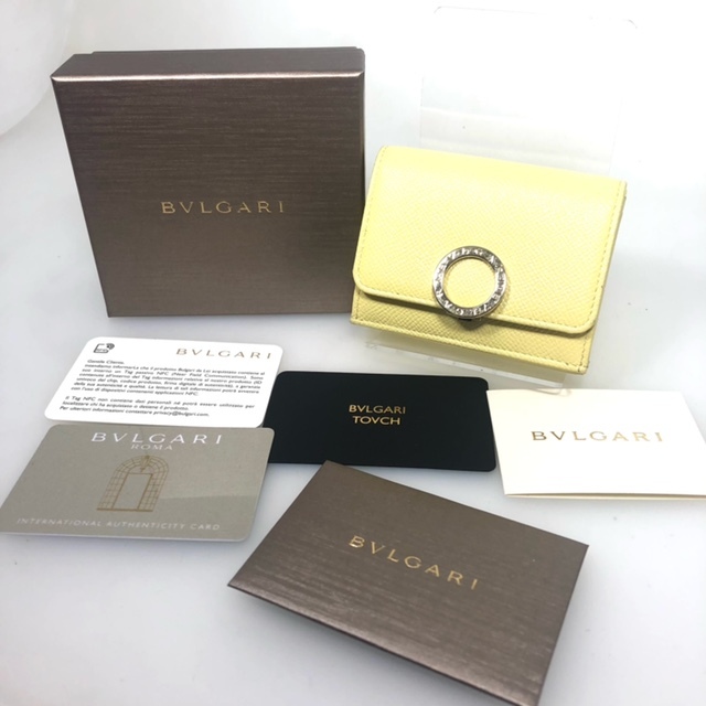 ブルガリ BVLGARI 三つ折り財布 販売証明書付き www.lagoa.pb.gov.br