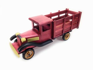  wine bottle holder retro truck type car wooden ( mud series red )