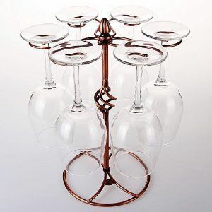  wine glass stand glass holder 6 piece . for ( Classic Brown )