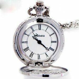  pocket watch antique manner chain attaching ( silver )