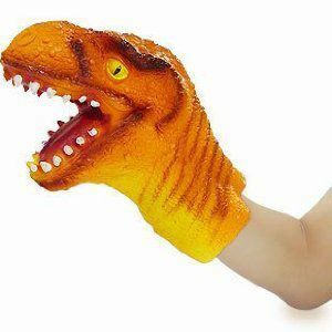 パペット 恐竜 リアル 手袋 グローブ (イエロー)