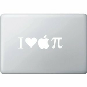 MacBook ステッカー シール I Love Apple Pie (white)