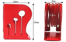 訳あり ブックスタンド 本立て 伸縮タイプ シンプル アイアン製 (ネイビー×小)_画像3