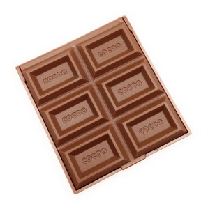 コンパクトミラー おいしそうなチョコレート型 板チョコ (ライトブラウン, 小サイズ)