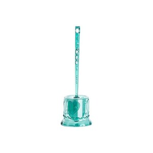  toilet brush Heart pattern stand attaching bubble. like design. keep hand clear plastic ( green )