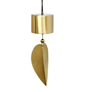  ветряной колокольчик уникальный форма. bell большой лист украшение глянец чувство есть простой латунный ( иен тубус )