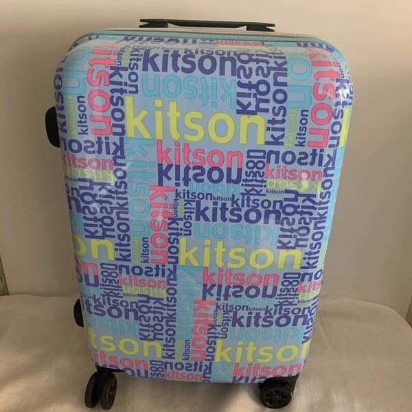キットソン ジッパーキャリースーツケース 48L　kitson TSAロック　キャリーバッグ スカイブルー