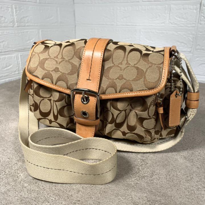 美品】Coach コーチ キルティングレザー ショルダーバッグ カメラ