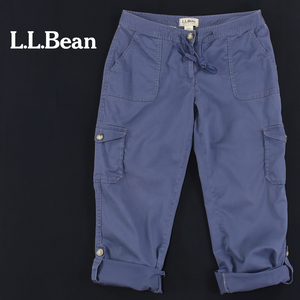 L.L.Bean エルエルビーン ★ フェイバリットフィット ストレート ロールアップ カーゴパンツ サックスブルー レディース 12