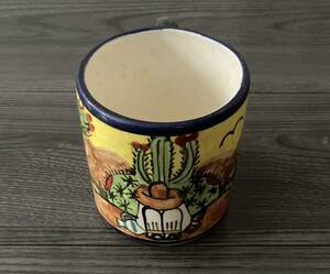 メキシコ　雑貨　タラベラ焼　マグカップ