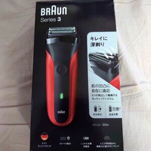 新品未開封 シェーバー ブラウン メンズ 電気シェーバー 髭剃り シリーズ3 3枚刃 300S-R レッド