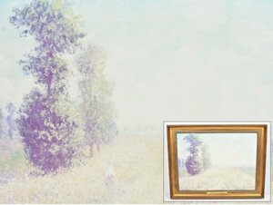 Claude Monet クロード・モネ 「ポプラ」 額装 ポラロイド ミュージアム レプリカ コレクション 印刷絵 風景 印象派 絵画 H-747Y
