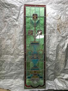 ① antique stained glass door window decoration embedded 1315×345×10 used shipping is 8/21 on and after. 