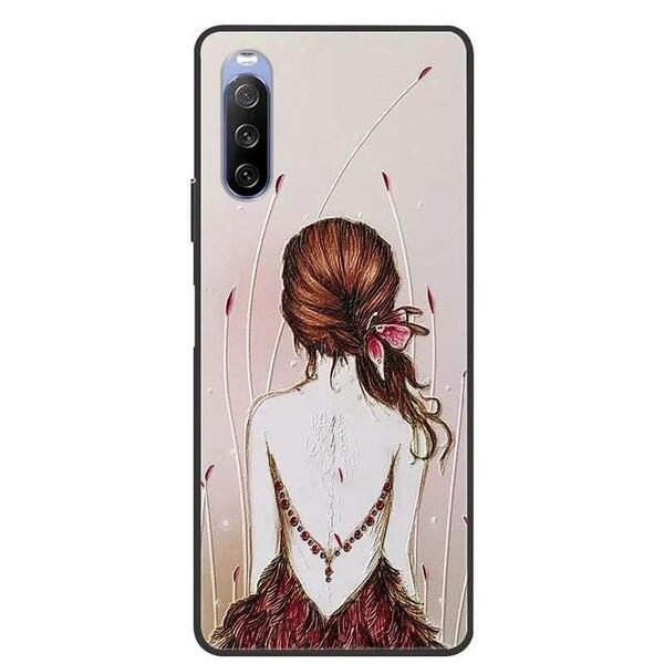 Xperia 10 III SO-52B エンボス加工 ケース 女の子 後ろ姿