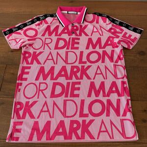 美品　MARK&LONA ポロシャツ　総柄　48 ピンク系　送料無料
