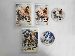 Wii21-283 任天堂 ニンテンドー Wii 戦国無双3 猛将伝 セット 光栄 人気 シリーズ レトロ ゲーム ソフト 使用感あり