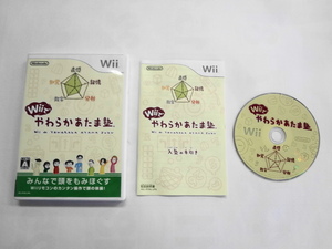 Wii21-178 任天堂 ニンテンドー Wii Wiiでやわらかあたま塾 頭の体操 レトロ ゲーム ソフト 使用感あり