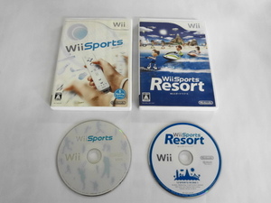 Wii21-273 任天堂 ニンテンドー Wii スポーツ リゾート ソフト単品 セット Sports レトロ ゲーム ソフト 使用感あり 取説なし