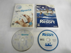 Wii21-278 任天堂 ニンテンドー Wii スポーツ リゾート ソフト単品 セット Sports レトロ ゲーム ソフト 使用感あり 取説なし