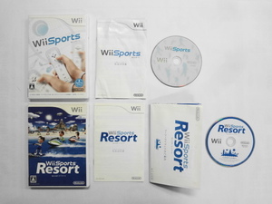 Wii21-320 任天堂 ニンテンドー Wii スポーツ リゾート ソフト単品 セット Sports レトロ ゲーム ソフト 使用感あり