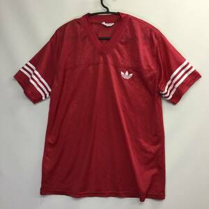 80s アディダス メッシュ Tシャツ Mサイズ レッド adidas