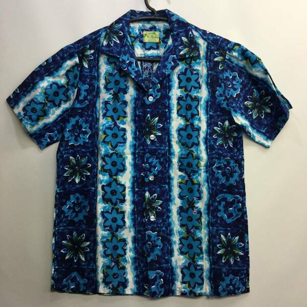 60s 70s Ui-maikai コットンアロハシャツ　ハワイ製 