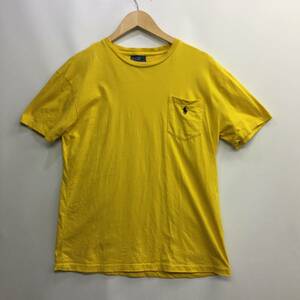 90s Ralph Lauren ラルフローレン ポケット Tシャツ ゴールド イエロー Sサイズ 裾シングルスチッチ
