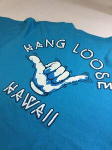 80s vintage unknown Tシャツ HANG LOOSE HAWAII ターコイズ 84年 ハワイ