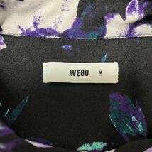 WEGO ウィゴー 花柄 半袖シャツ Mサイズ ブラック 黒_画像3