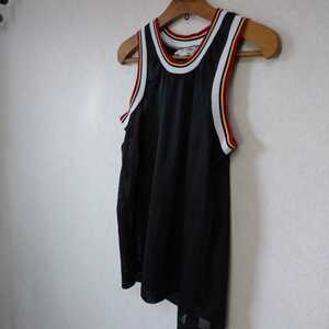 USA made tank top lustre black M satin 