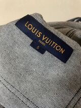 中古 20AW Louis Vuitton Leaf Denim Baseball Shirt ルイヴィトン リーフ デニム ベースボールシャツ 1A7XFN Sサイズ_画像7