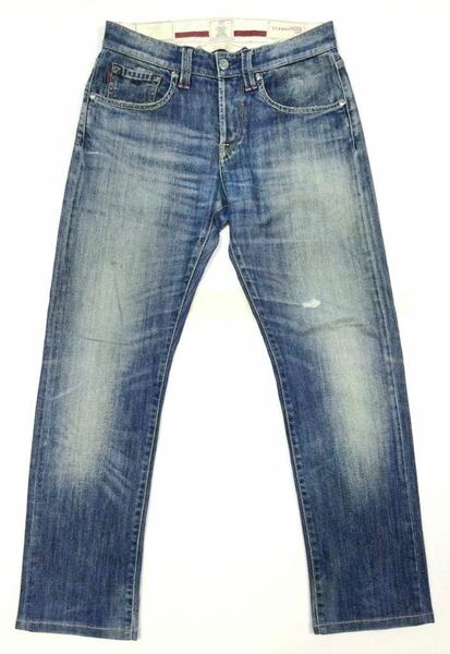 8.5@ 良品「tramarossa」“MICHELANGELO/D781-308” ヴィンテージ加工 テーパードジーンズ Blue SIZE:28 イタリア製