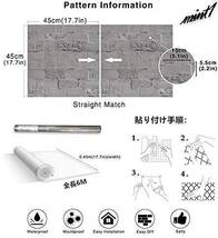 【3Dレンガ調壁紙シール × 濃いグレー】　DIY インテリア装飾　リメイクシート　リフォーム　お手入れ簡単 防水 立体 PVC素材_画像6