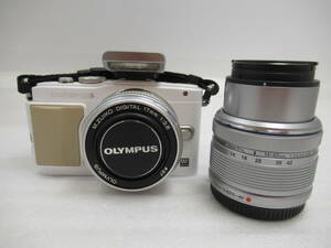 OLYMPUS オリンパス PEN Lite E-PL5+M.ZUIKO 17mm 1:2.8+M.ZUIKO 14-42mm 1:3.5-5.6 ミラーレス一眼 デジタルカメラ ホワイト