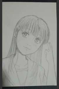 Art hand Auction Hand-drawn illustration, pencil drawing, rough drawing, girl in sailor suit, Comics, Anime Goods, Hand-drawn illustration