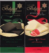 ベルギー直輸入　ハイカカオダークチョコ カカオ８５% ホワイトチョコレート＆ストロベリー_画像1
