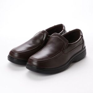 15108 アウトレット メンズ カジュアルシューズ 26.5cm ブラウン スリッポン Uモカ 幅広 軽量 紳士 ③
