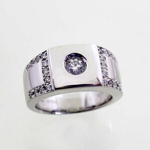 ◎中古美品◎プラチナ　ダイヤ　0.318ct　0.45ｃｔ　メンズリング 　20号