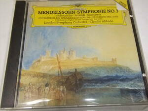 西ドイツ製初期盤　アバド＆LSO　メンデルスゾーン　交響曲第3番「スコットランド」＆「真夏の夜の夢」序曲