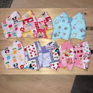 【ハンドメイド】新品未使用 子供用インナーマスク 10枚 女の子ノンワイヤー レトロ風 ベガサス柄